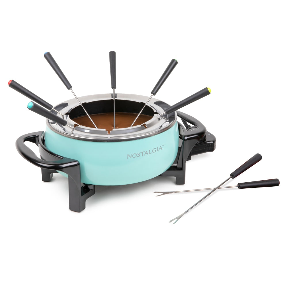 Nostalgia Electrics 6-Cup Electric Fondue Pot, Aqua