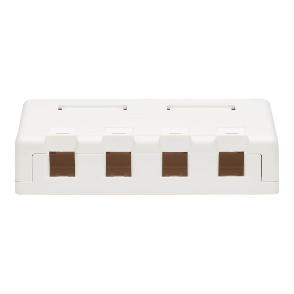 Tripp Lite Surface-Mount Box for Keystone Jacks - 4 Ports, White - Surface mount box - white - 4 ports