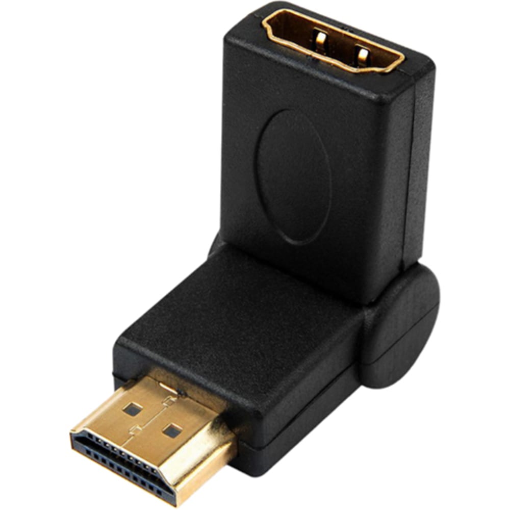 4XEM - HDMI adapter - HDMI female to HDMI male - black - 90 deg. connector - for P/N: 4XHDMI4K2KPRO100
