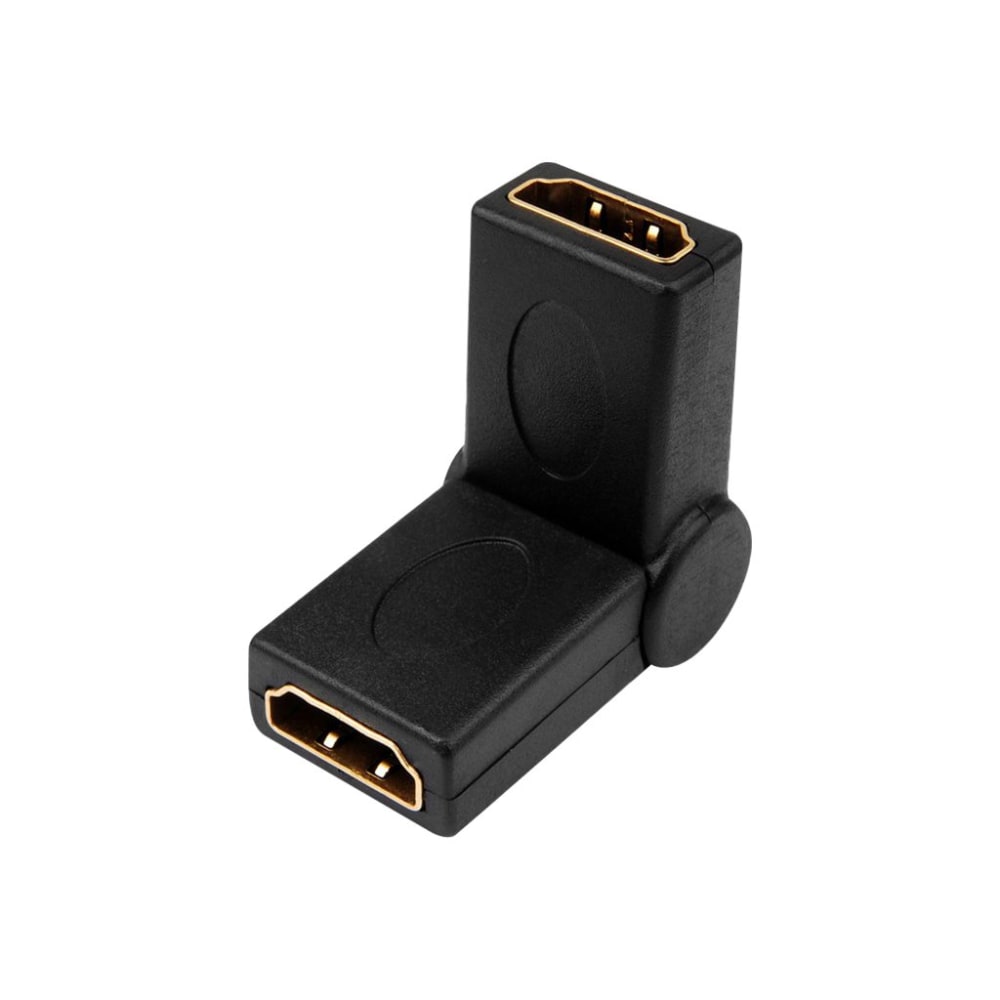 4XEM - HDMI coupler - HDMI female to HDMI female - black - 90 deg. connector - for P/N: 4XHDMI4K2KPRO100, 4XHDMIVGAFAB