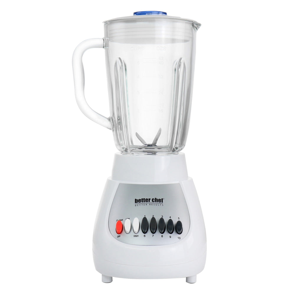 Better Chef 10-Speed Blender, White/Silver