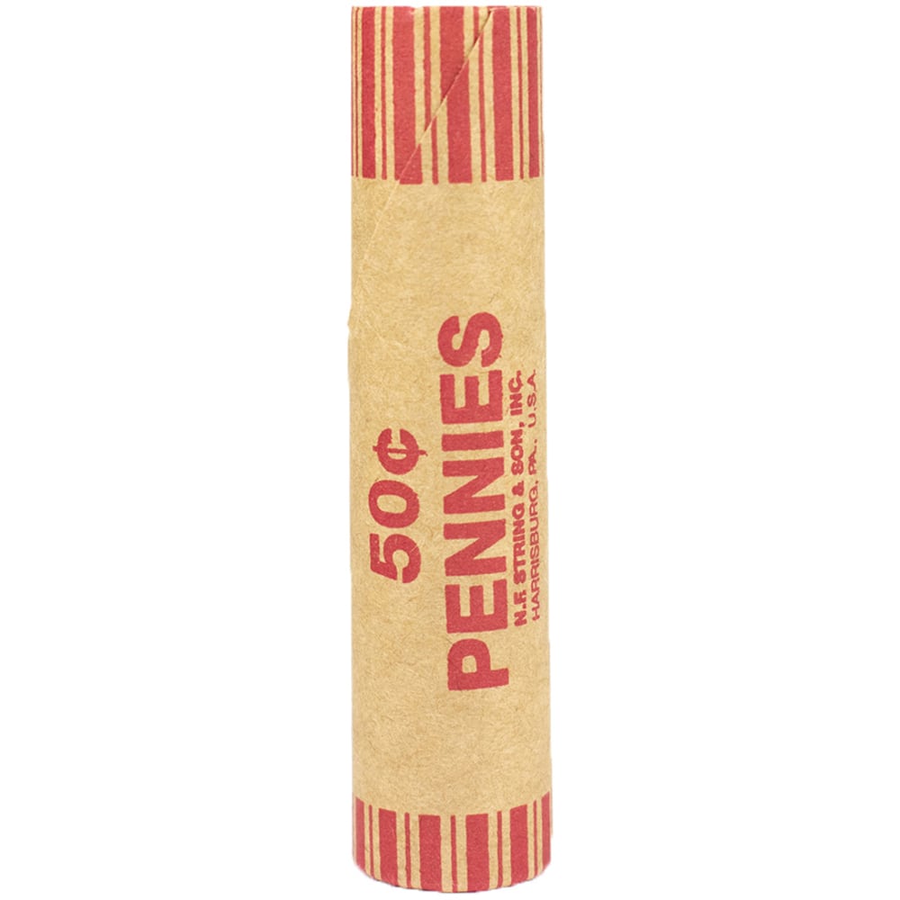 Control Group Crimped-End Coin Wrappers, Pennies, Red, Pack Of 1,000 Wrappers