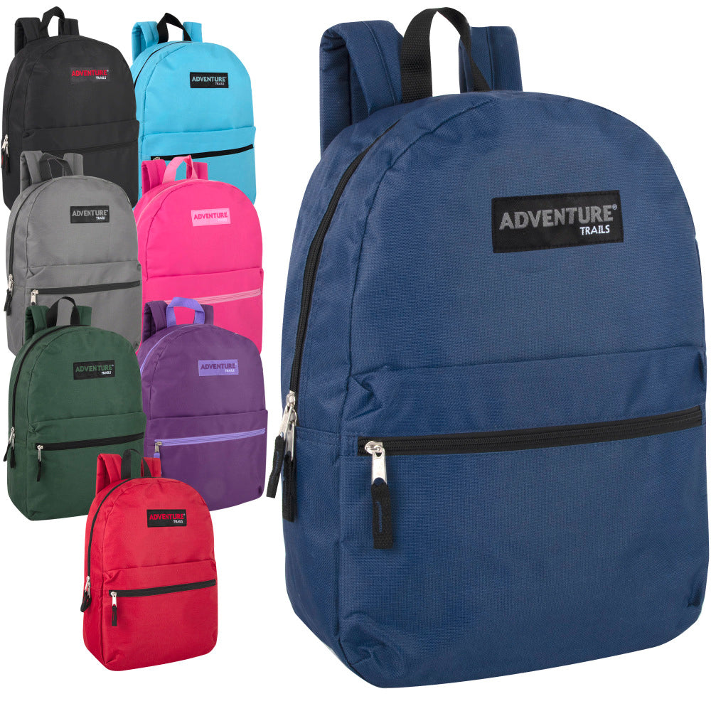 Trailmaker Classic Backpacks, Assorted Colors, Pack Of 24 Backpacks