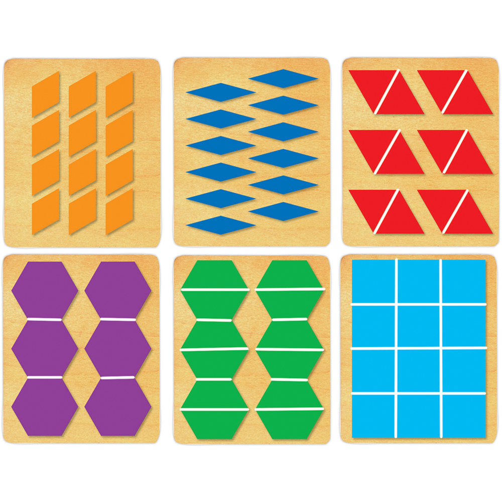 Ellison Prestige SureCut Set, Math, Large, Pattern Block Multiples 1in Sides (6 Die Set)