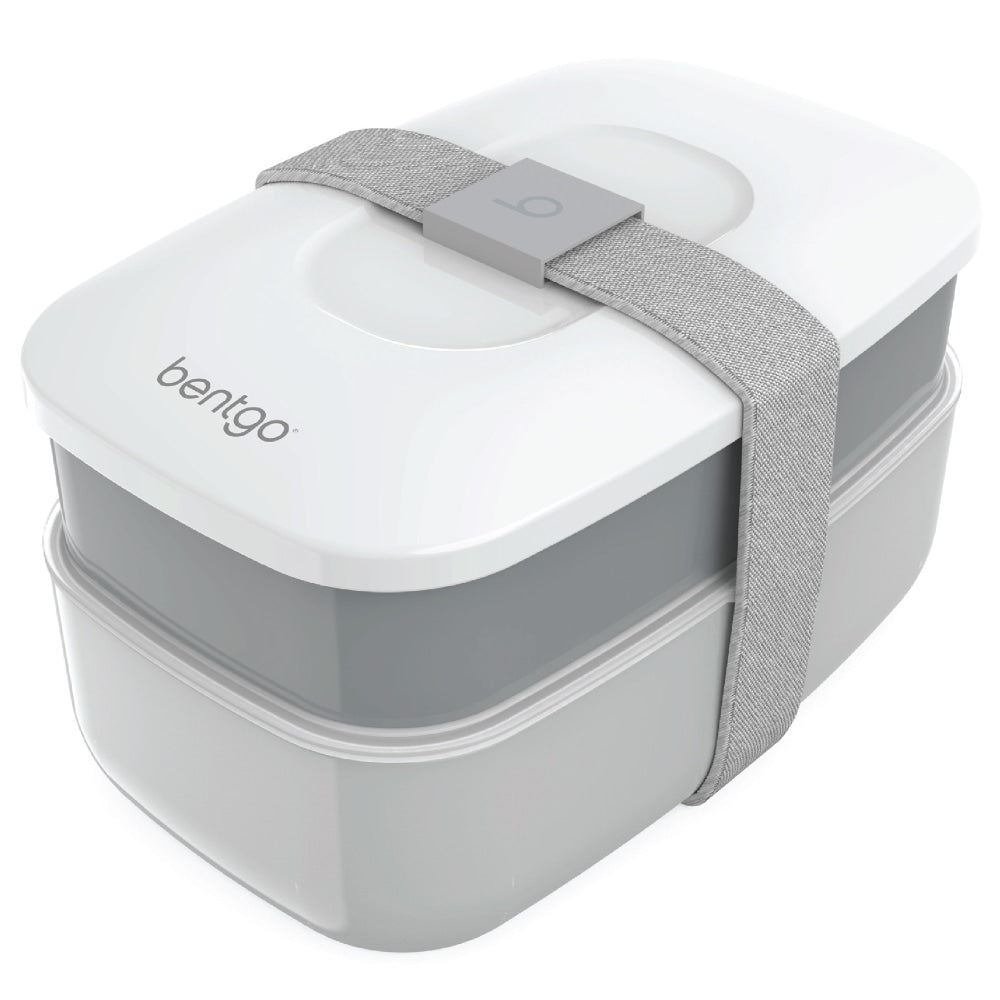 Bentgo Classic All-In-One Lunch Box Container, 3-13/16inH x 4-3/4inW x 7-1/8inD, Gray