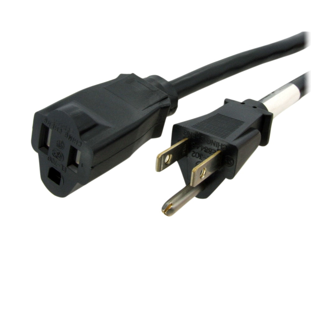 StarTech.com 15 ft Power Cord Extension - NEMA 5-15R to NEMA 5-15P - 15ft Computer Power Cord Extension Cable