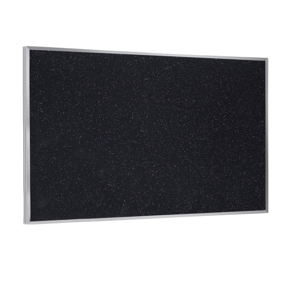 Ghent Bulletin Rubber Board, 3 1/24in x 5 1/24in, 90% Recycled, Confetti Silver Frame