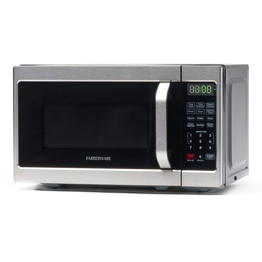 Farberware Classic FMO07AHTBKJ 0.7 Cu Ft Microwave Oven, Brushed Stainless