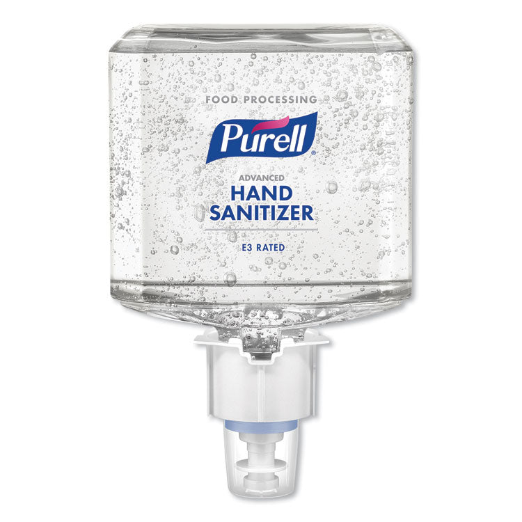 Advanced E3-Rated Instant Hand Sanitizer Gel, 1,200 mL Refill, Fragrance-Free, For ES4 Dispensers, 2/Carton