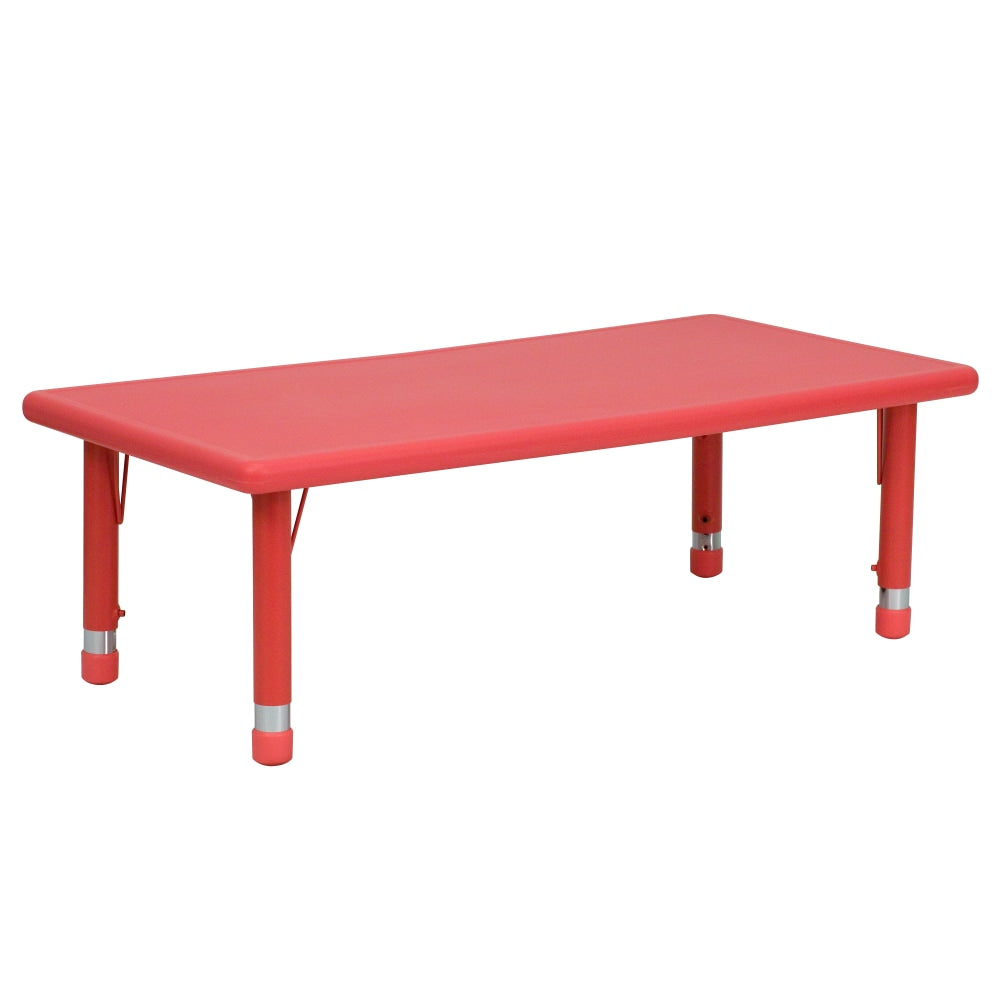 Flash Furniture Rectangular Activity Table, 23-3/4inH x 24inW x 48inD, Red