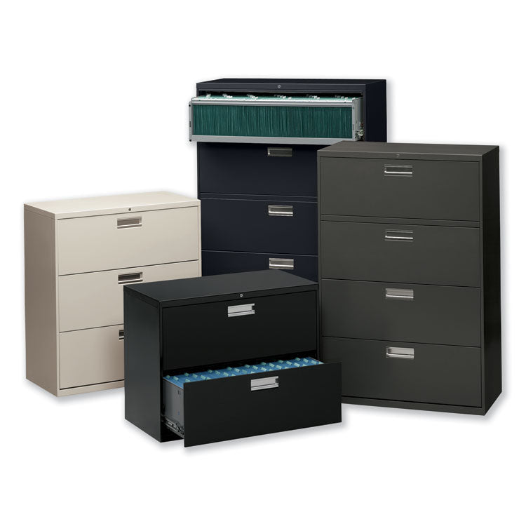 Brigade 600 Series Lateral File, 2 Legal/letter-Size File Drawers, Black, 36" X 18" X 28"