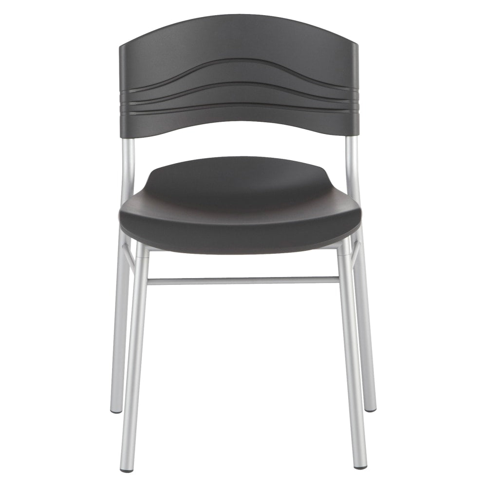 Iceberg CafeWorks Cafe Chairs, Black/Graphite, Set Of 2