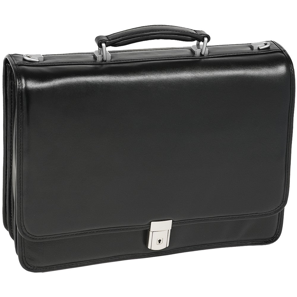McKlein River North Leather Briefcase, Black