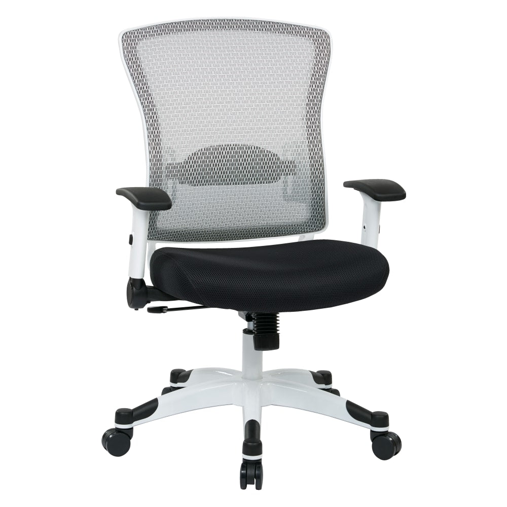 Office Star Space Seating Mesh Mid-Back Chair, Black/White