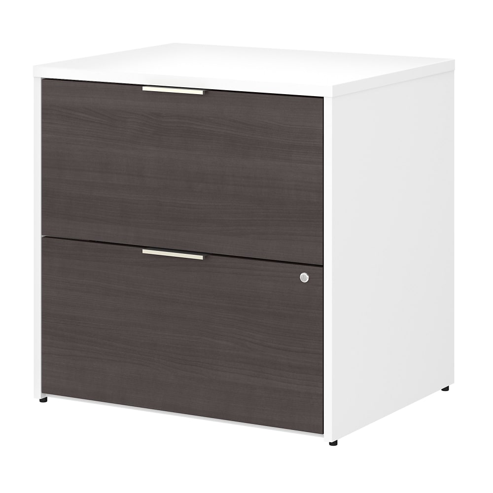 Bush Business Furniture Jamestown 29-5/7inW x 23-2/3inD Lateral 2-Drawer File Cabinet, Storm Gray/White, Standard Delivery