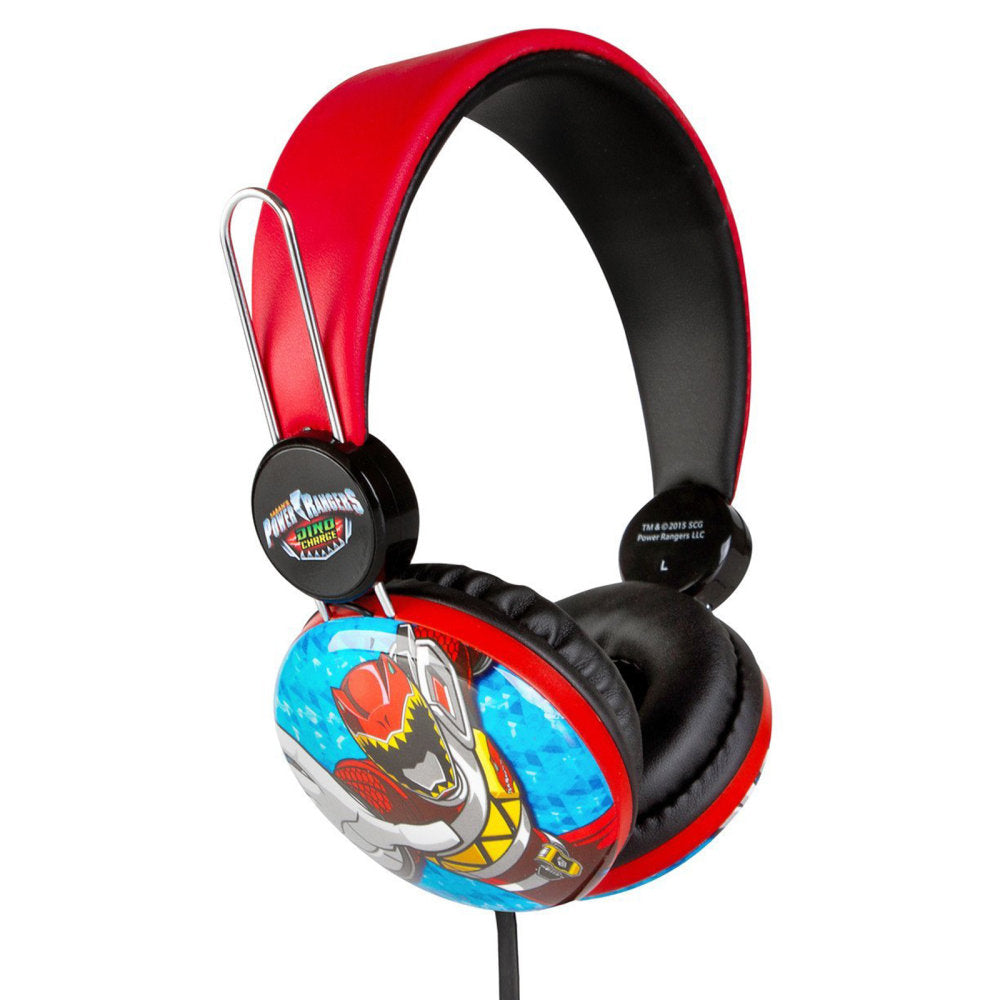 Sakar Power Rangers Kids Over The Ear Headphones, Red