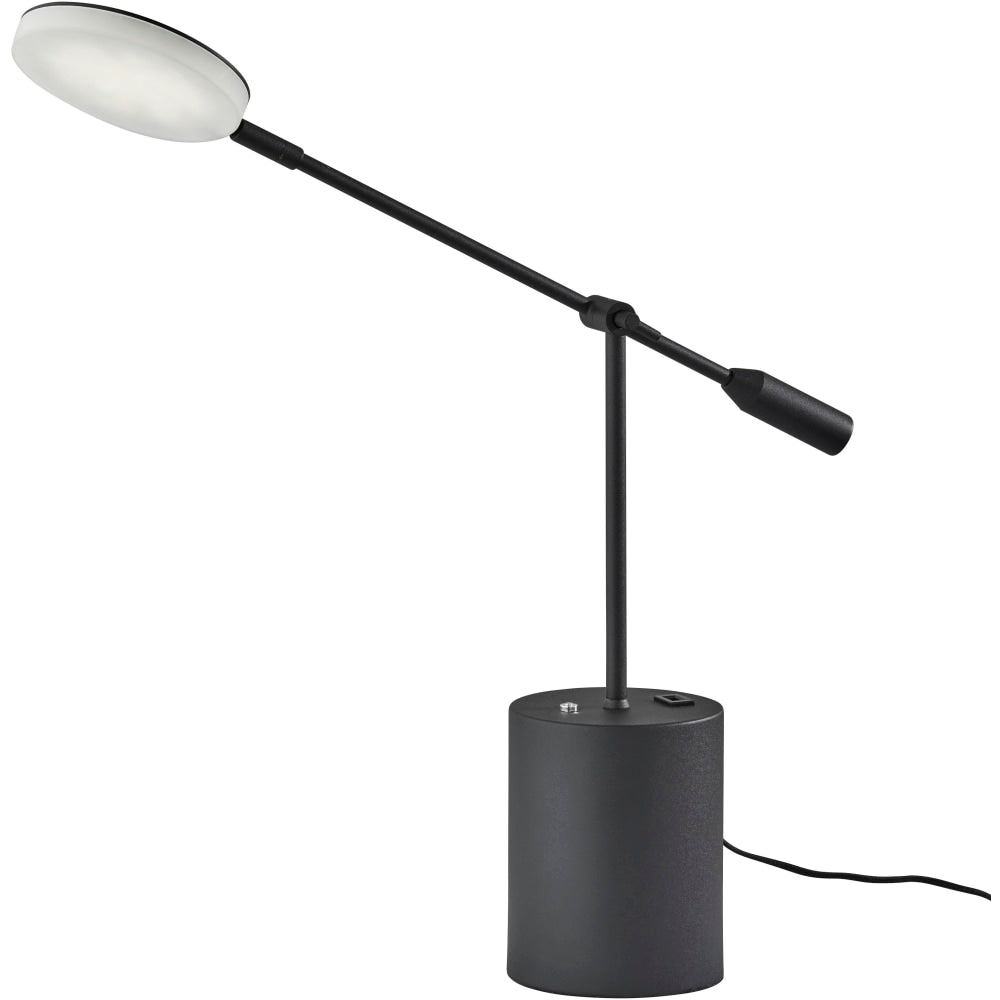Adesso Grover LED Adjustable Desk Lamp with USB Port, 27inH, Black