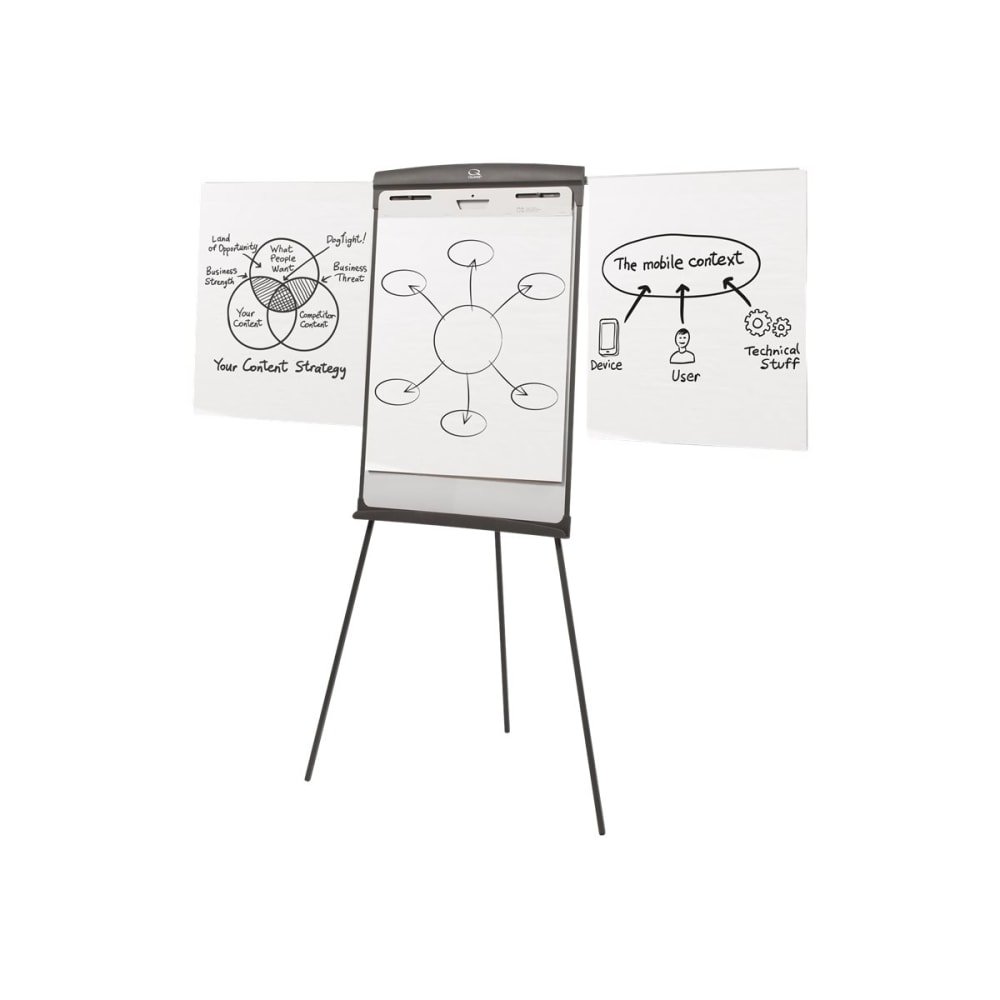 Quartet Contemporary Tripod StyleDry-Erase Whiteboard Easel, 27in x 35in, Metal Frame With Black Finish