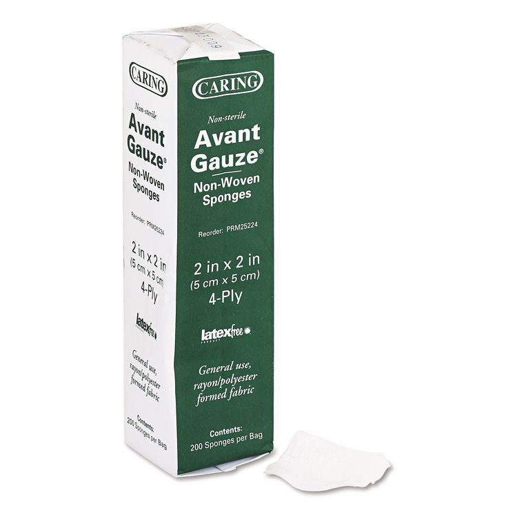 Gauze Sponges, Non-Sterile, 4-Ply, 2 X 2, 200/box
