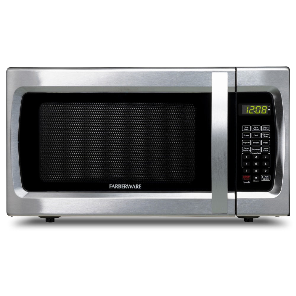 Farberware Professional 1.1 Cu. Ft. Microwave Oven, Silver/Black