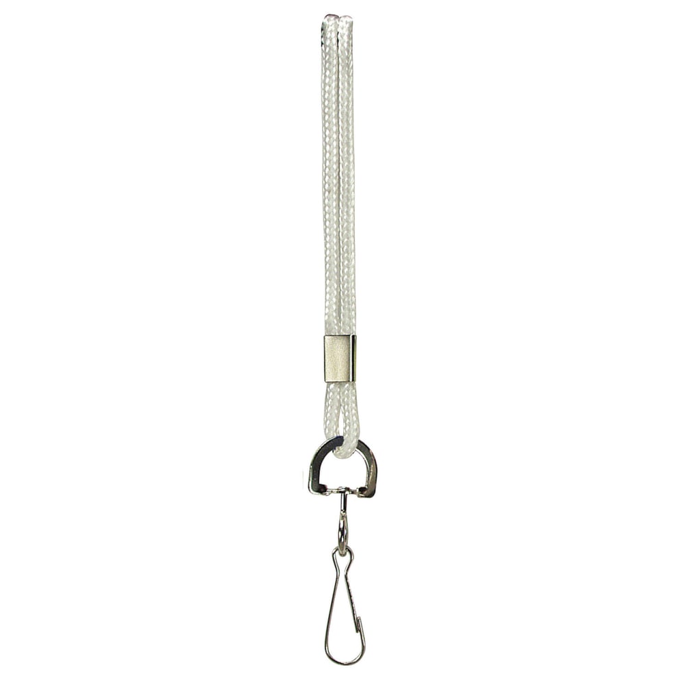 Baumgartens Lanyards, 38in, White, Pack Of 24