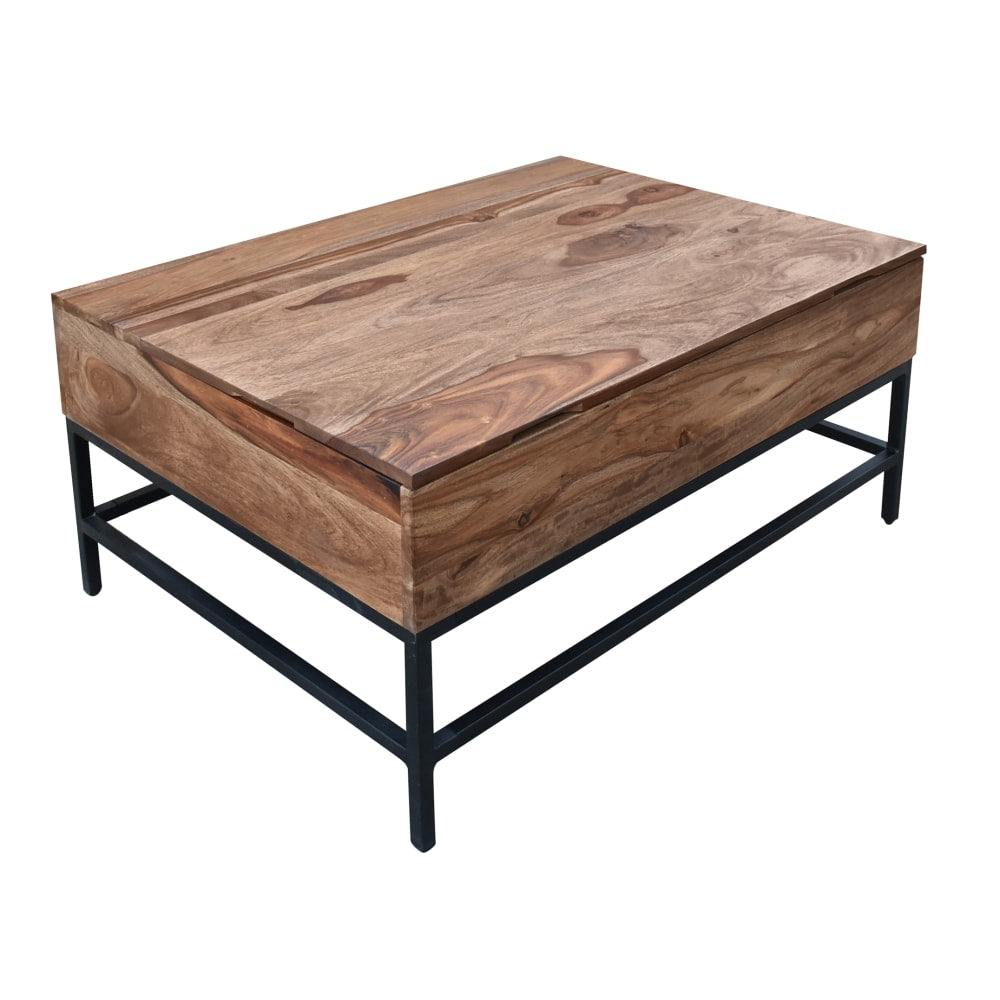 Coast to Coast Mercer Cocktail/Coffee Table, 18inH x 36inW x 26inD, Brownstone Nut Brown