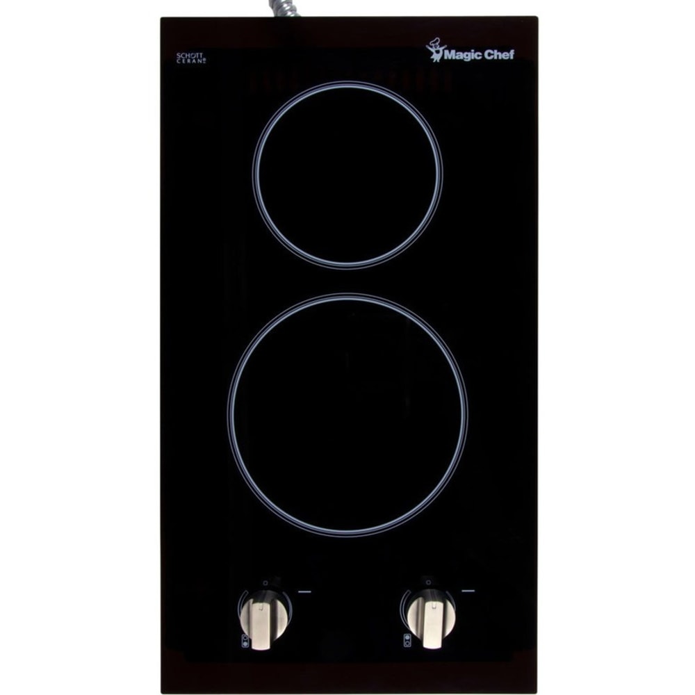 Magic Chef 12-Inch Electric Cooktop 120V - 12in WideGlass Ceramic - Ceramic Glass Cooktop - Built-in - Glass Ceramic