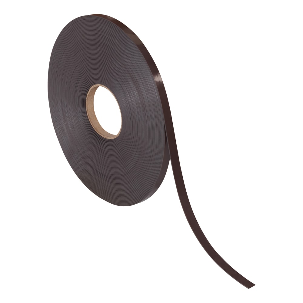 Partners Brand Magnetic Tape, 0.5in x 100ft, Black