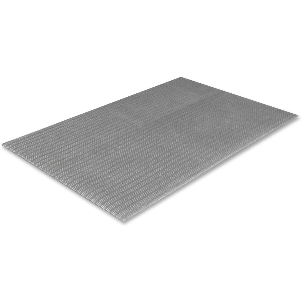 Crown Mats Tuff-Spun Foot-Lover Mat - Cement Floor, Floor, Service Counter, Mailroom, Cashiers Station, Warehouse - 36in Length x 27in Width x 0.375in Thickness - Rectangular - Vinyl, Closed-cell PVC Foamboard - Gray - 1Each