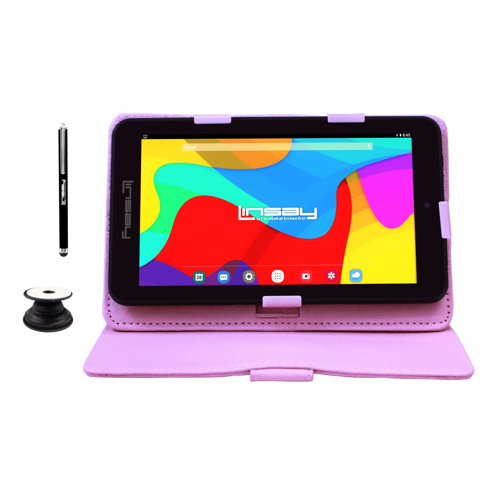 Linsay F7 Tablet, 7in Screen, 2GB Memory, 64GB Storage, Android 13, Pink