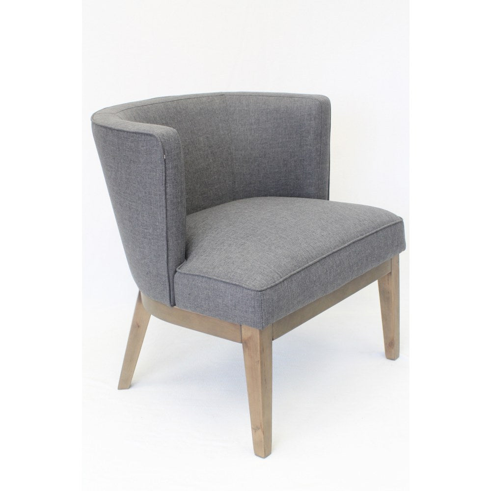 Boss Office Products Ava Accent Chair, Slate Gray/Driftwood