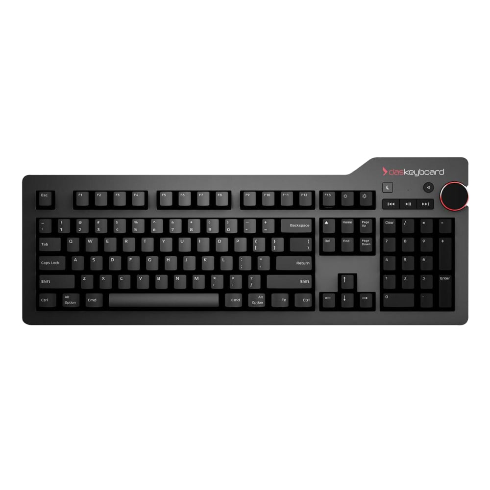 Das Keyboard 4 Professional 104-Key Mechanical Keyboard, Black/Blue, 4136422