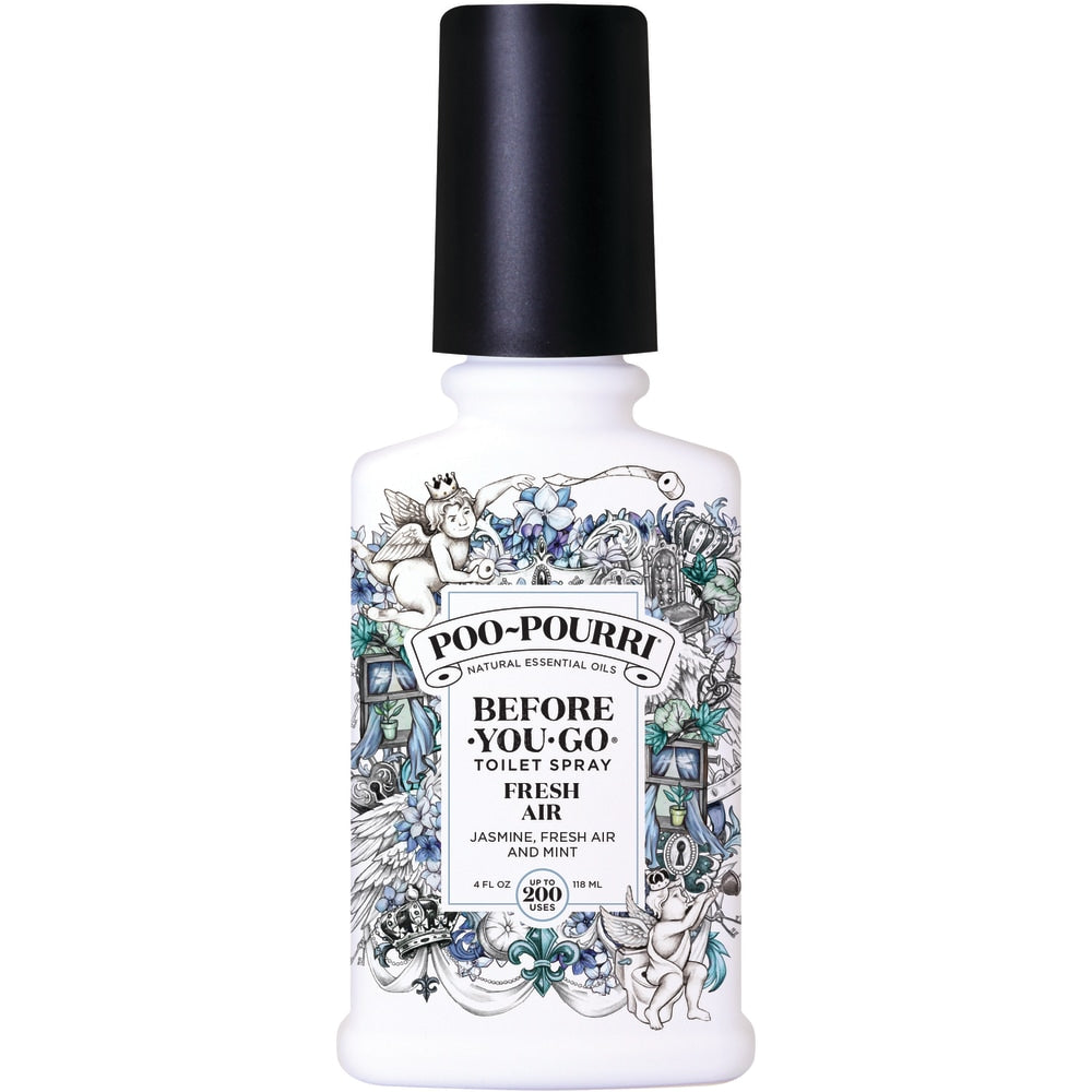 Poo-Pourri Before You Go Toilet Spray, 4 Oz, Jasmine + Fresh Air + Mint, Pack Of 12 Bottles