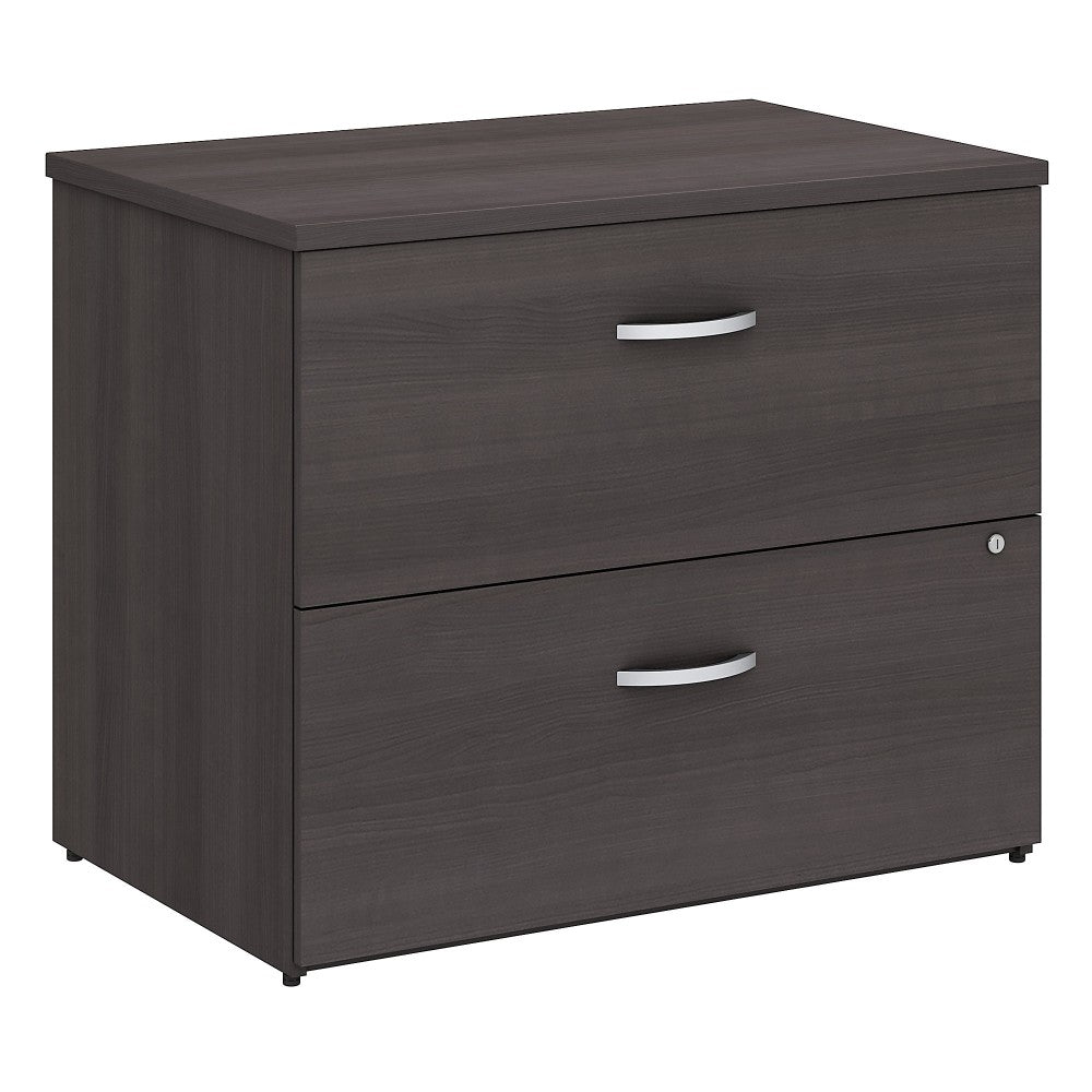 Bush Business Furniture Studio C 35-3/4inW x 23-3/8inD Lateral 2-Drawer File Cabinet, Storm Gray, Standard Delivery