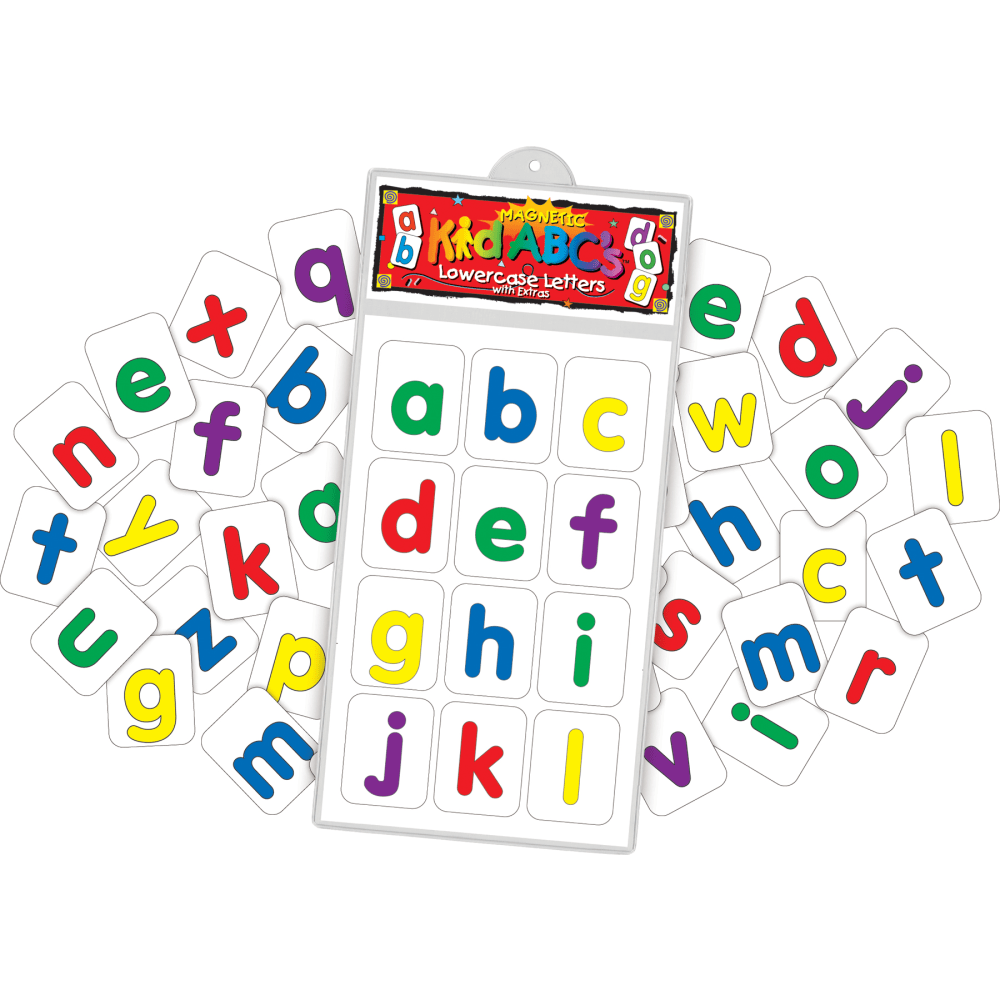 Barker Creek Magnets, Magnetic KidABCs, Lowercase Letters, Grades Pre-K-2, Pack Of 38