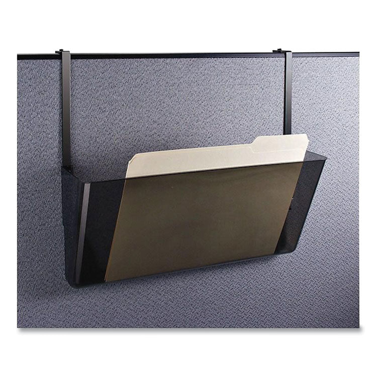 Plastic Wall-File Pocket, One Pocket, Legal/Letter Size, 16.19" x 4.13" x 7", Smoke