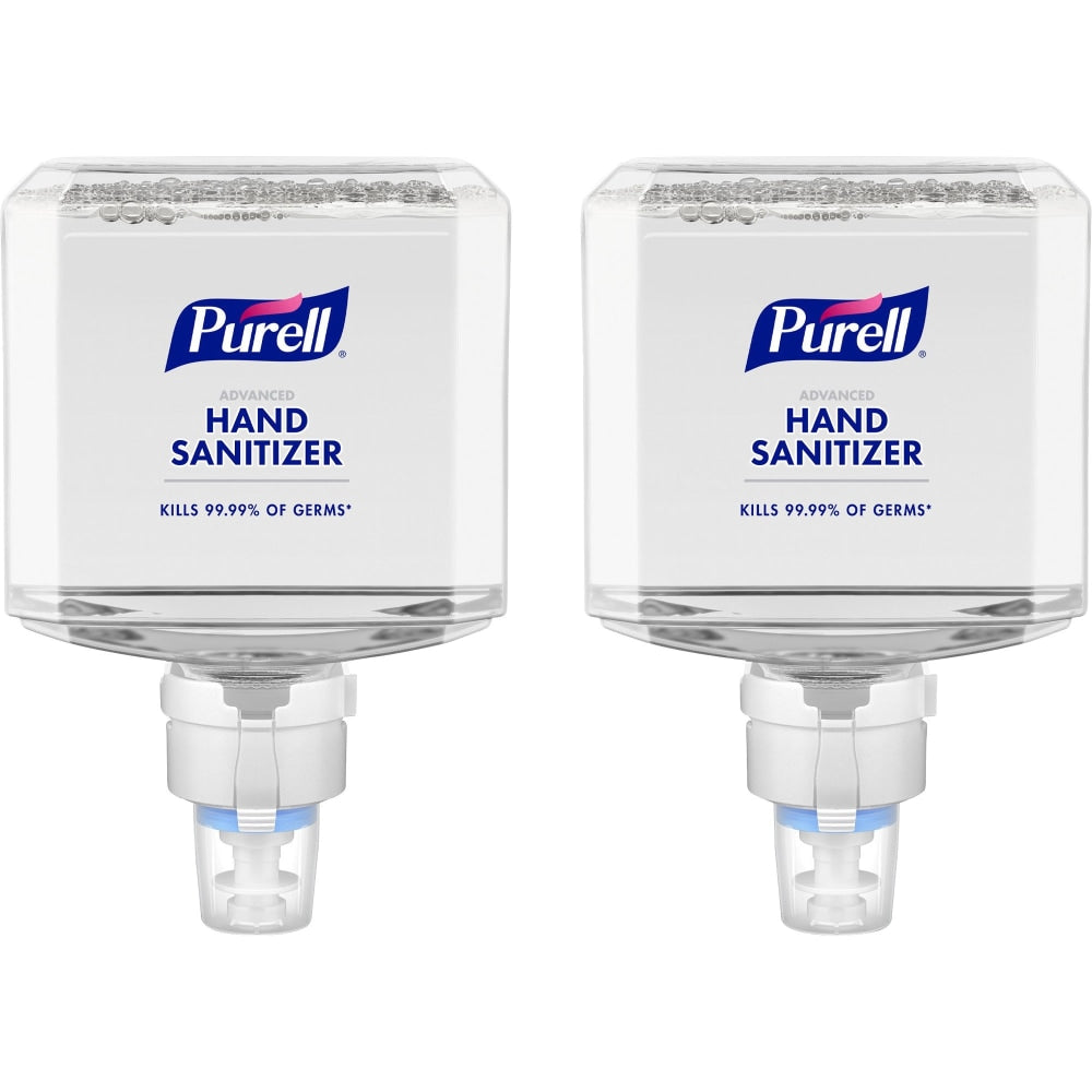 PURELL Advanced Hand Sanitizer Foam Refill - Clean Scent - 40.6 fl oz (1200 mL) - Touchless Dispenser - Kill Germs - Hand - Clear - Dye-free, Bio-based - 2 / Carton