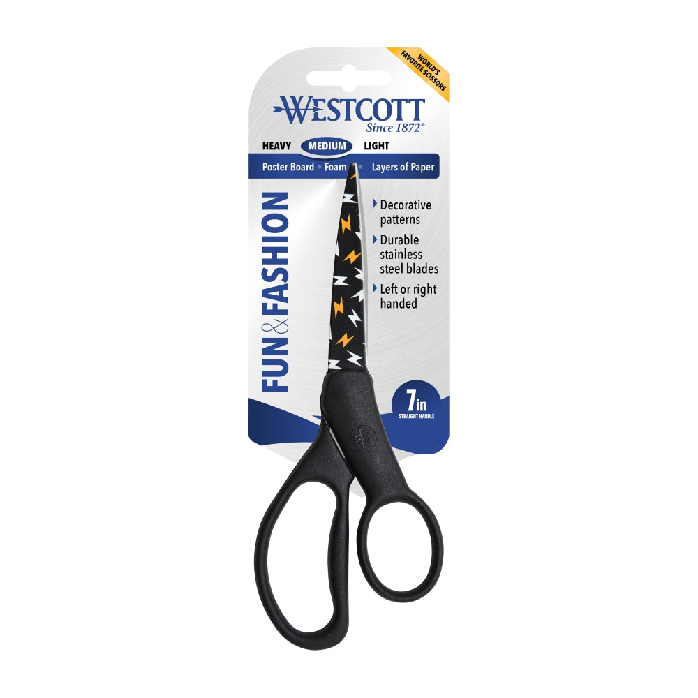 Westcott Student Fun And Fashionable Scissors, 7in, Pointed, Floral