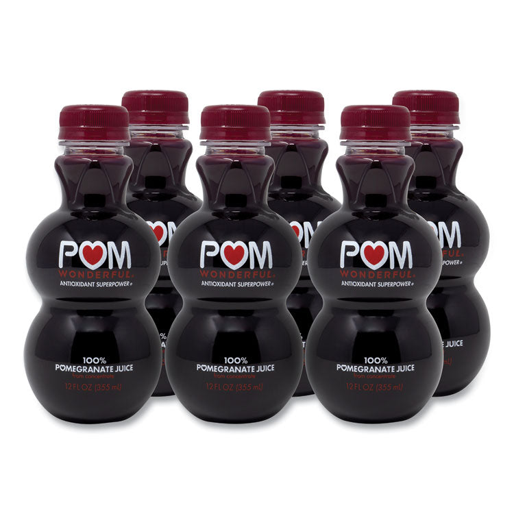 100% Pomegranate Juice, 12 oz Bottle, 6/Pack