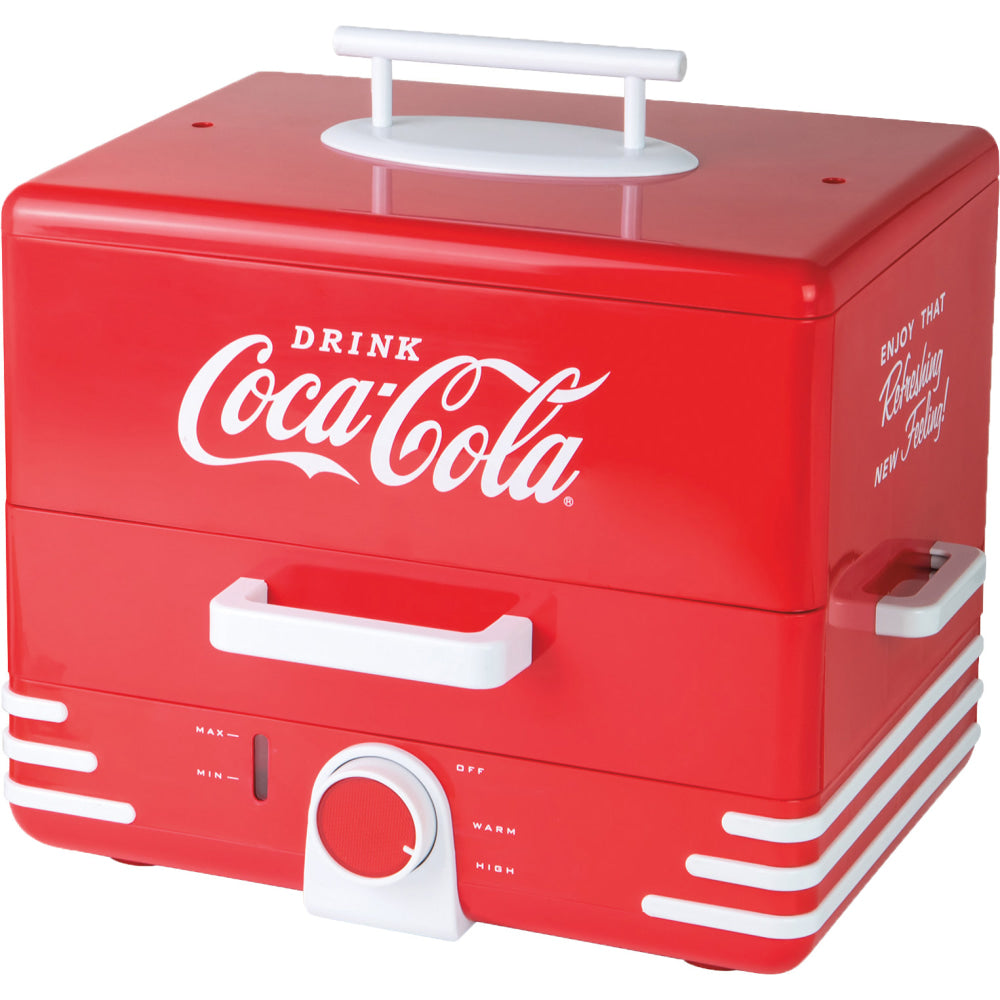 Nostalgia Electrics Coca-Cola Hot Dog Steamer, Large, Red