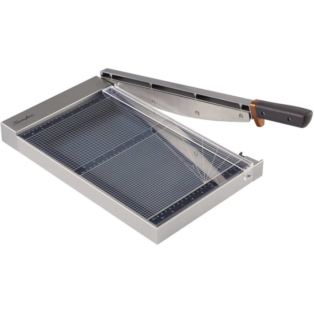 Swingline ClassicCut Guillotine Trimmer With EdgeGlow, 25inH x 14-1/8inW x 4-5/8inD, Silver