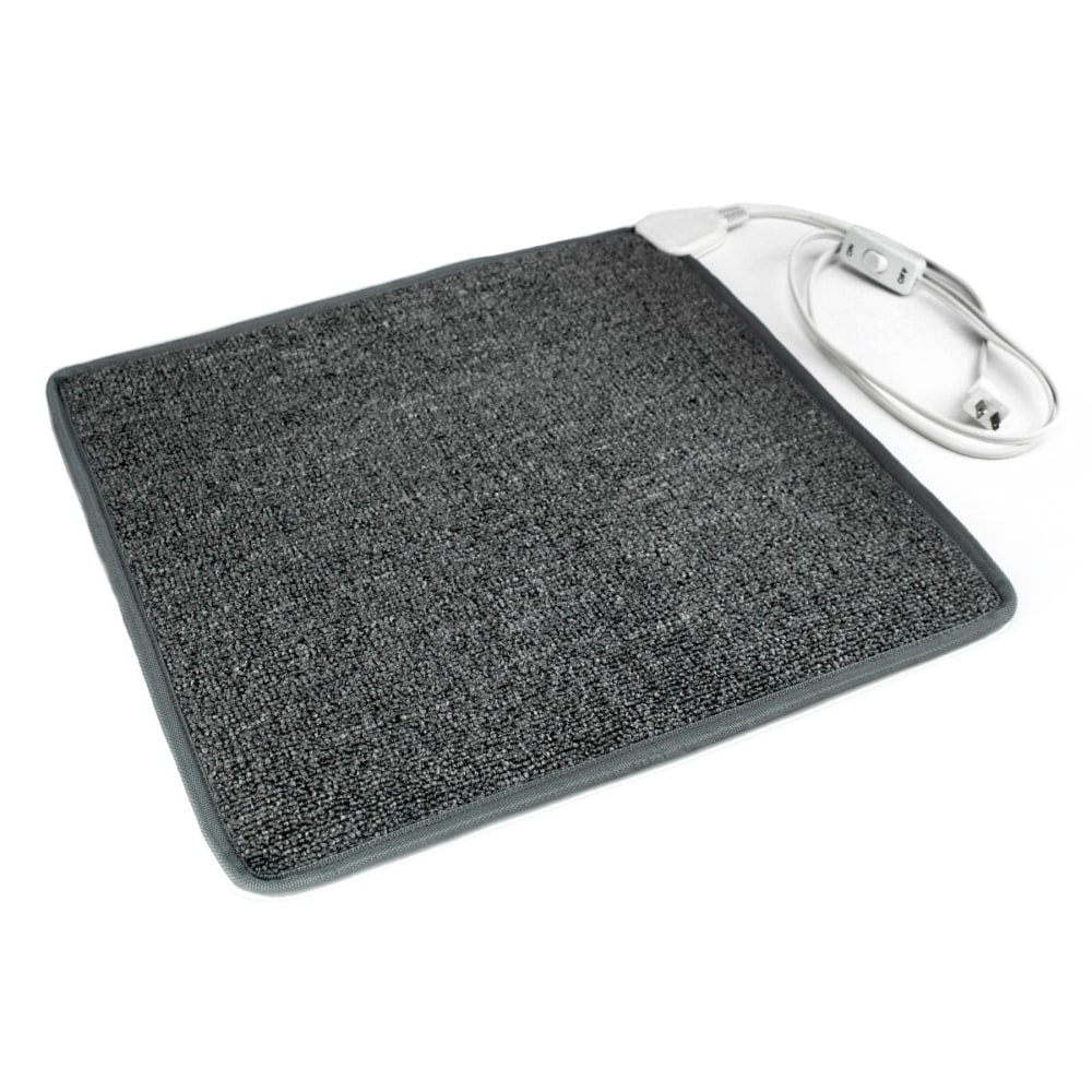 COZY PRODUCTS Toes Heated Carpet Mat, 1/4in x 17-3/4in, Gray
