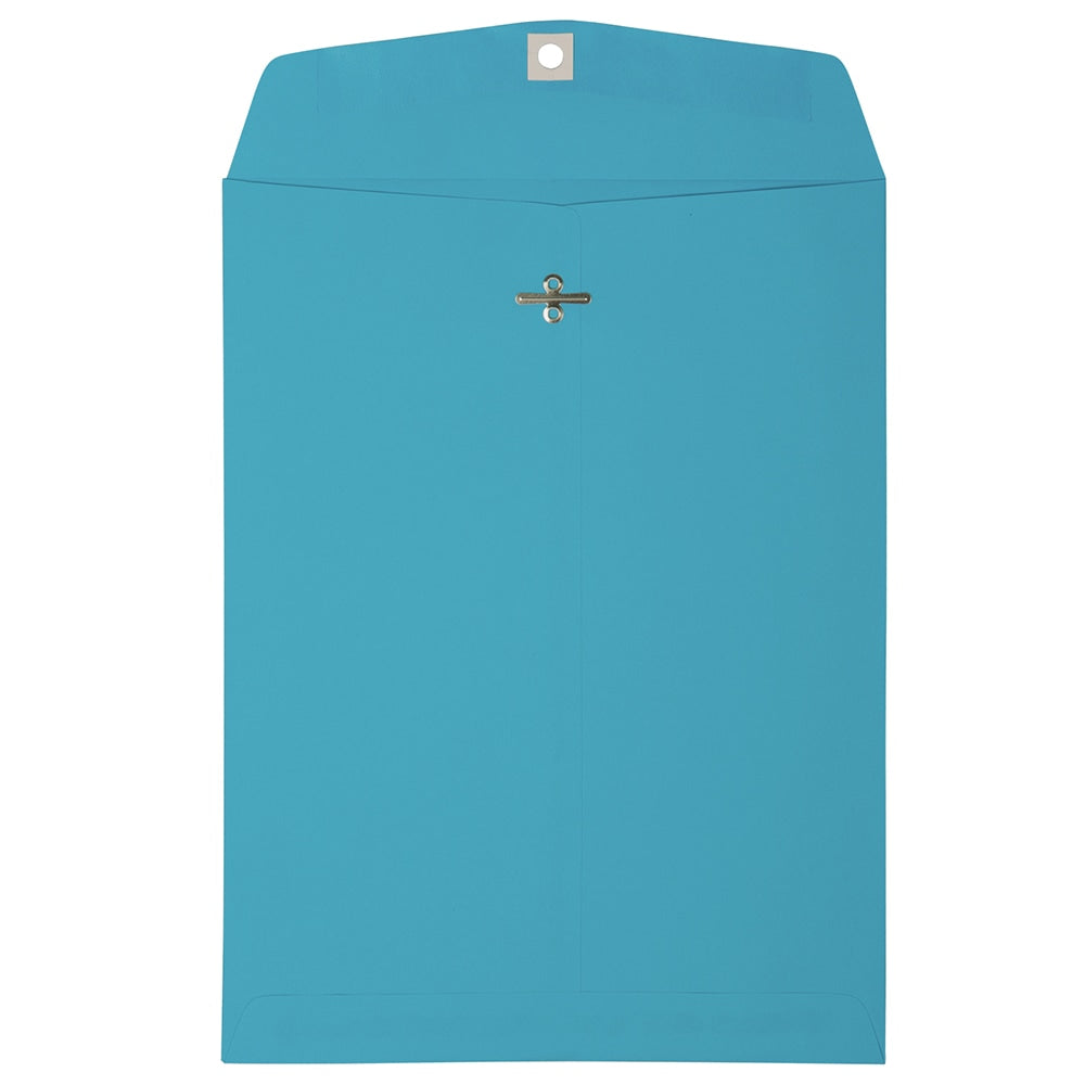 JAM Paper Open-End 9in x 12in Catalog Envelopes, Clasp Closure, Blue, Pack Of 100 Envelopes