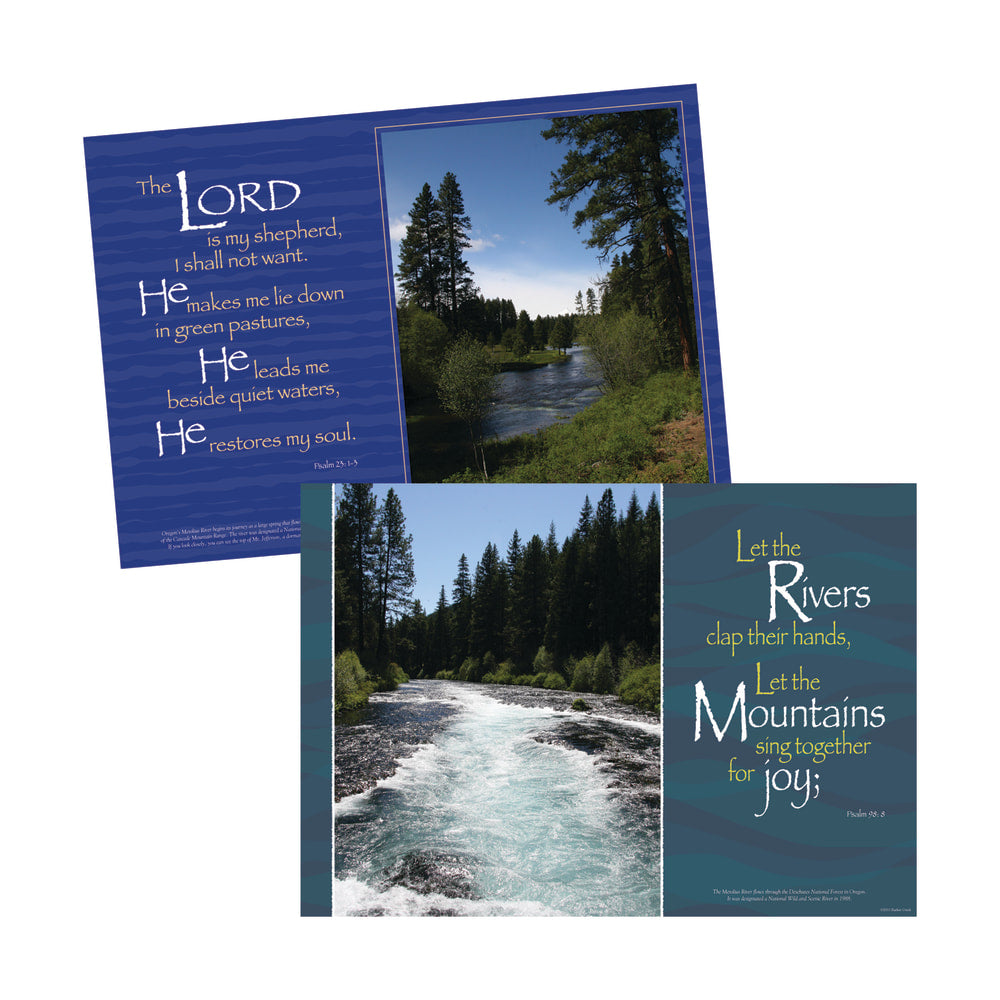 Barker Creek Poster Duet Set, Peaceful Waters, Pack Of 2