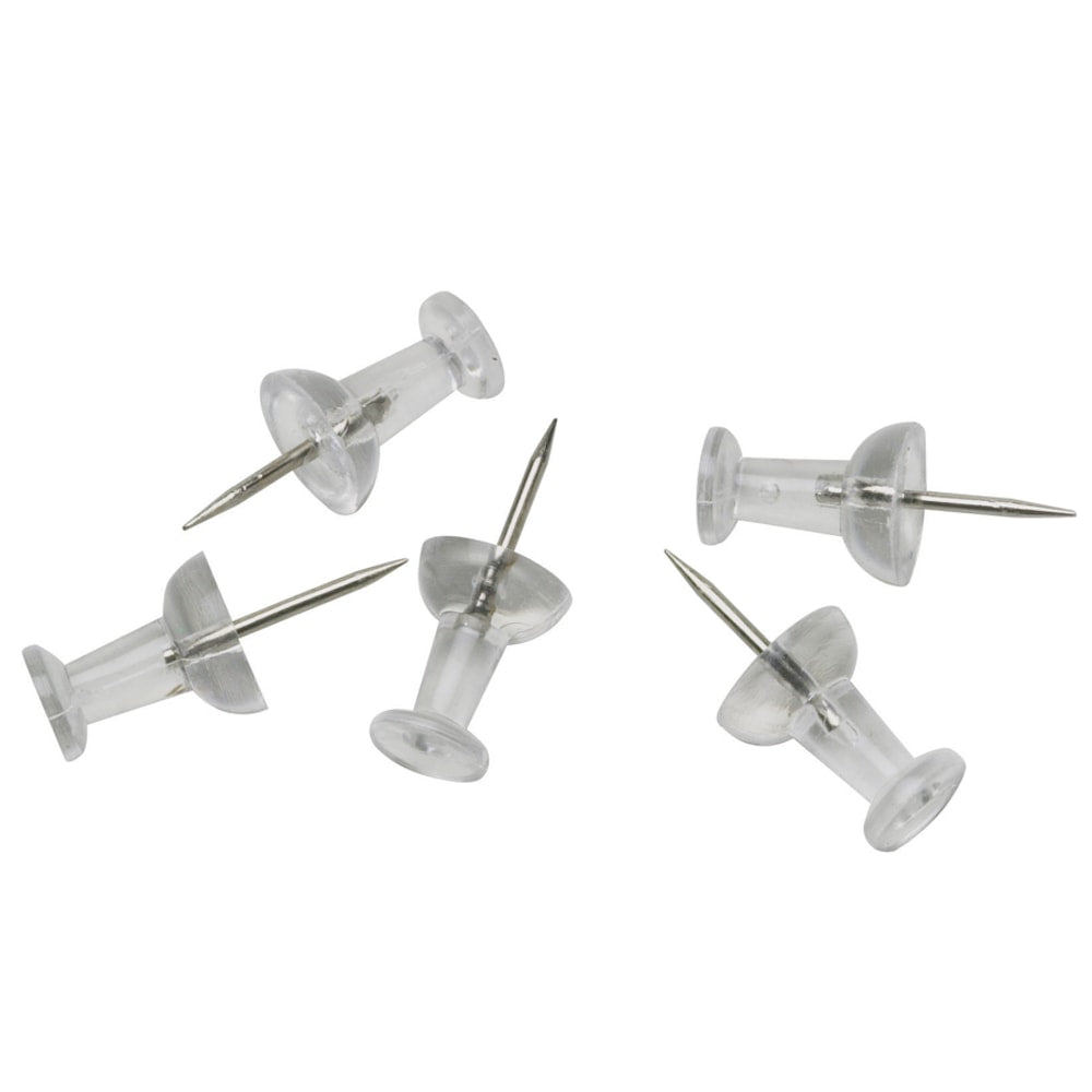 SKILCRAFT Clear Pushpins, Box Of 100 (AbilityOne 7510-00-940-0935)