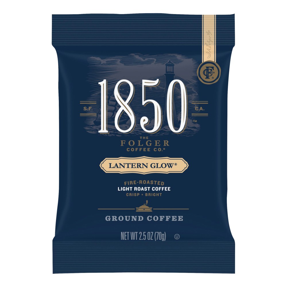 Folgers 1850 Coffee Fraction Single-Serve Packs, Lantern Glow Blend, Carton Of 24