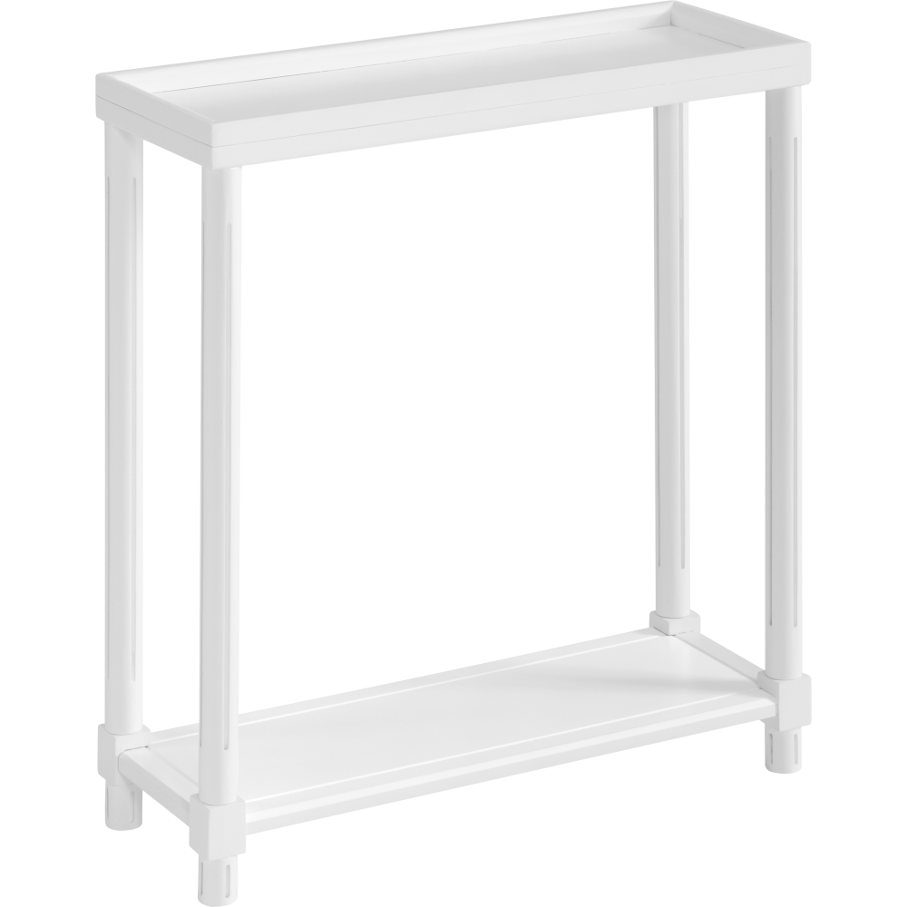 New Ridge Home Goods Harrison Narrow Side Table, 24inH x 22inW x 8inD, White