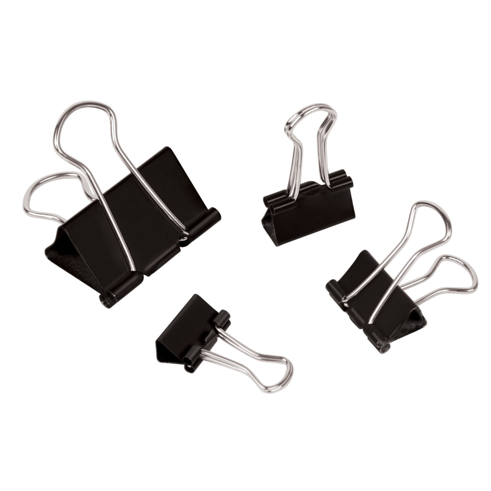 Office Depot Brand Binder Clip Combo Pack, Assorted Sizes, Black, Pack Of 200 Clips