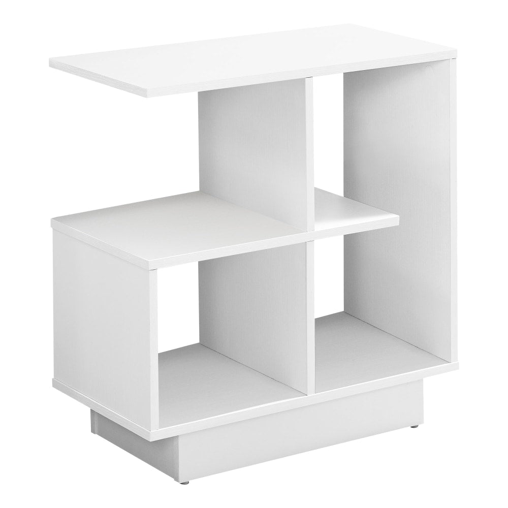 Monarch Specialties Myron Accent Table, 24inH x 23-1/2inW x 11-1/2inD, White