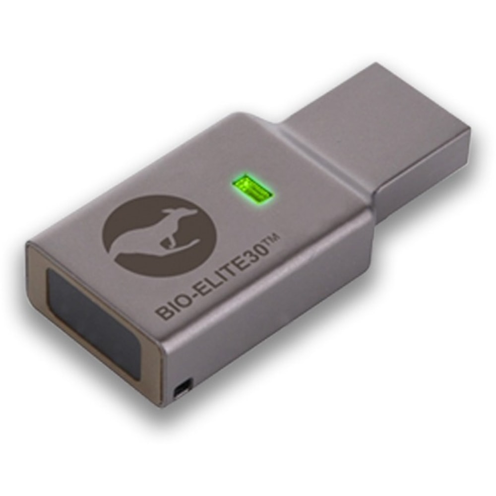 Kanguru Defender Bio-Elite30 Fingerprint Hardware Encrypted USB Flash Drive 16GB - Fingerprint Access AES 256-Bit Hardware Encrypted USB Flash Drive